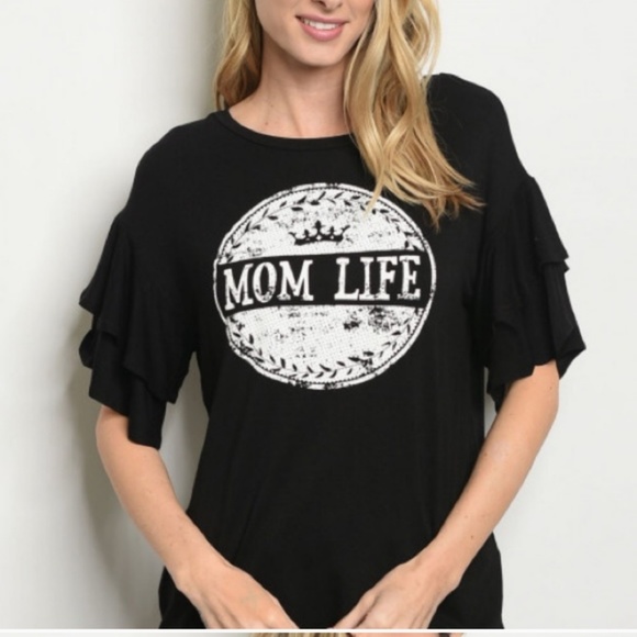 BOGO🌺 "Mom Life" girly tee - Picture 2 of 3
